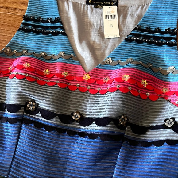 Anthropologie Diane Graphic Striped Midi Dress XS New - Picture 13 of 16